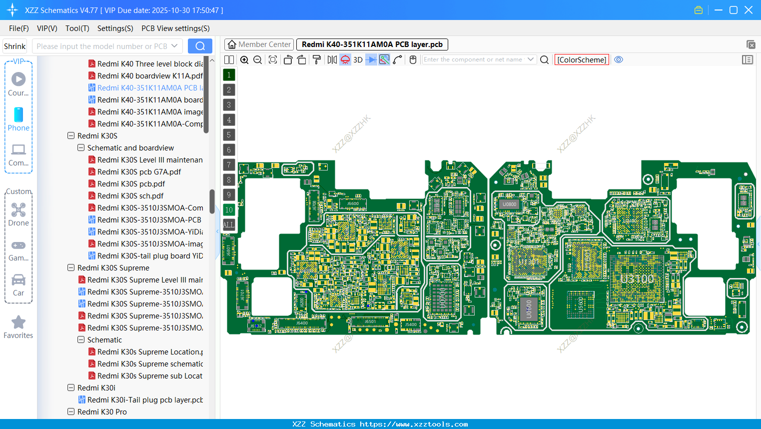 Xiaomi Redmi K40-351K11AM0A PCB Layer